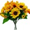 52 Heads Summer Floral Arrangement Sunflowers Artificial Flowers Bulk, Outdoor Fake Sunflowers with Daisy Mums Silk Flowers for Indoor, Home, Kitchen, Window, Porch Hanging Planter